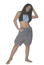 PANTALONCINO EFFETTO SAUNA -Grigio,Tg.3- Azione Dimagrante Favorisce Sudorazione