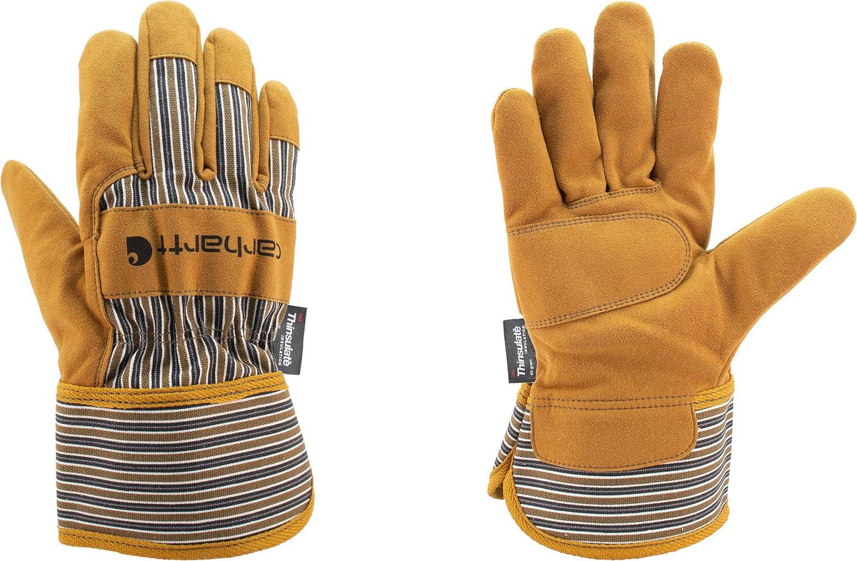 Carhartt Men's Insulated Synthetic Suede Safety Cuff Work Gloves