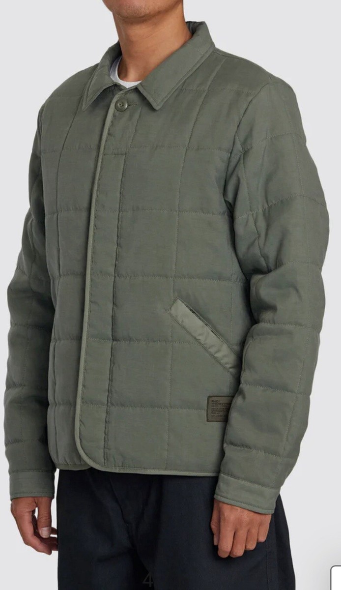 RVCA Surplus Puffer Jacket Size: Small Color: Green Very Good