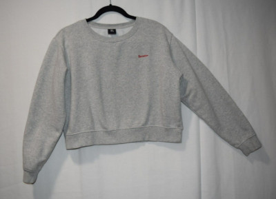 REALISATION RÉAL PULLOVER CREWNECK SWEATSHIRT IN GRAY WOMEN'S SIZE SMALL