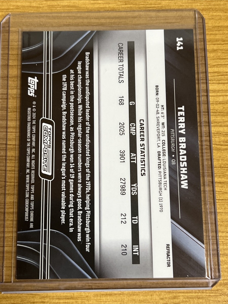 2024 Topps Composite Football Terry Bradshaw Topps Chrome Black