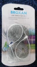 Broxan Set of 2 Lint Traps for Laundry Tub or Sink with Handy Tie New in pkg MF