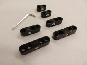 Black Aluminum Finned Spark Plug Wire Looms Chevy Ford Mopar V8 Hot Rod Rat