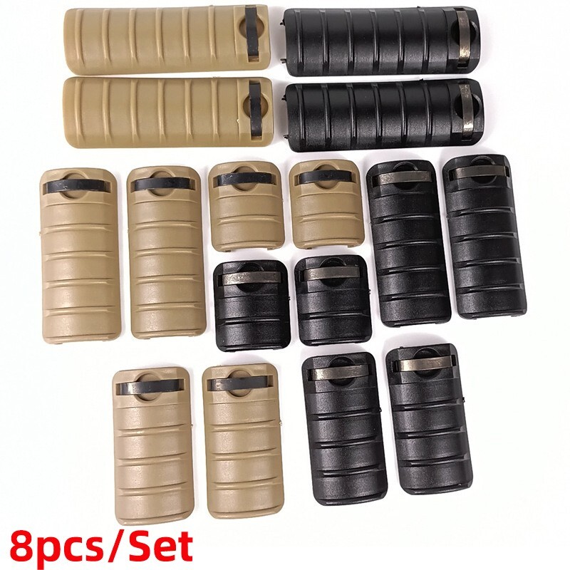 4 Panneaux Côtelés Pour Rail Picatinny 20mm - Protecteurs De Cache Rail - Neufs