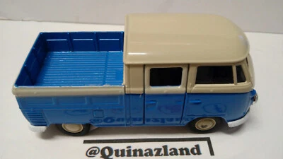 Welly Volkswagen T1 double cab pickup bleu (Cart) - Photo 1/4