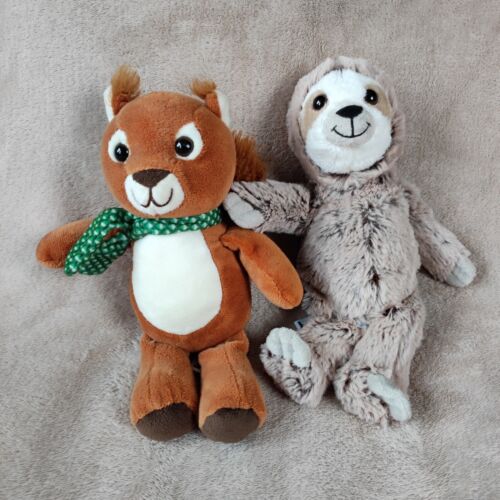 Kinder Plush Teddies Bundle Sloth Squirrel Christmas Editions  - Foto 1 di 10