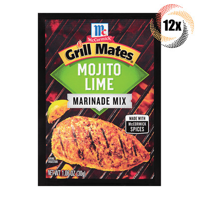 12x Packets McCormick Grill Mates Mojito Lime Marinade Seasoning Mix | 1.06oz