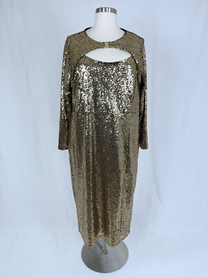 eloquii gold dress Metallic Gold Sculpted Mini Dress 0 / Gold Multi main image 0