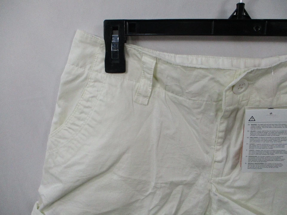 Pantalones Cortos De Colección Nike Para Mujer Medianos 10 Marfil Atlético Departamento Algodón Bolsillos Botón Foto 4 de 4