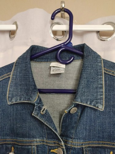 DISNEY STUDIO COLLECTION TINKERBELL BUTTON UP DENIM JACKET WOMEN'S XL XMAS - Picture 7 of 9