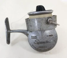 Vintage Bache Brown Spinster Airex Model 5 Lionel Corp Silver Fishing Reel