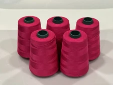 Lot of 5 Threads USA Super Delray 100% Cotton G&M - 4,800 yards - Burning Rose