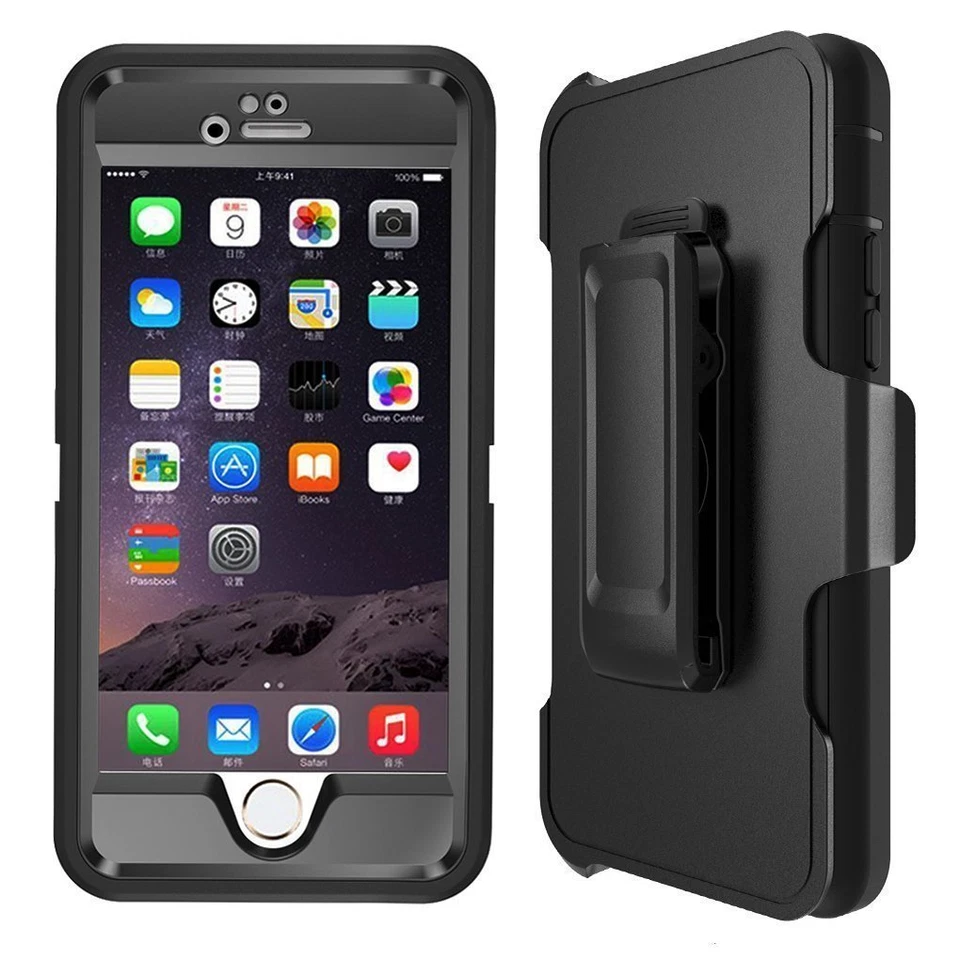 For iPhone 6 6s Plus Case Shockproof Fits Defender Belt Clip Screen Protector - Image 2 of 4