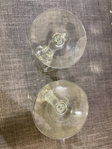 2 vintage Cut Etched crystal cordial liquor sherry branch leaf elegant - Picture 4 of 6
