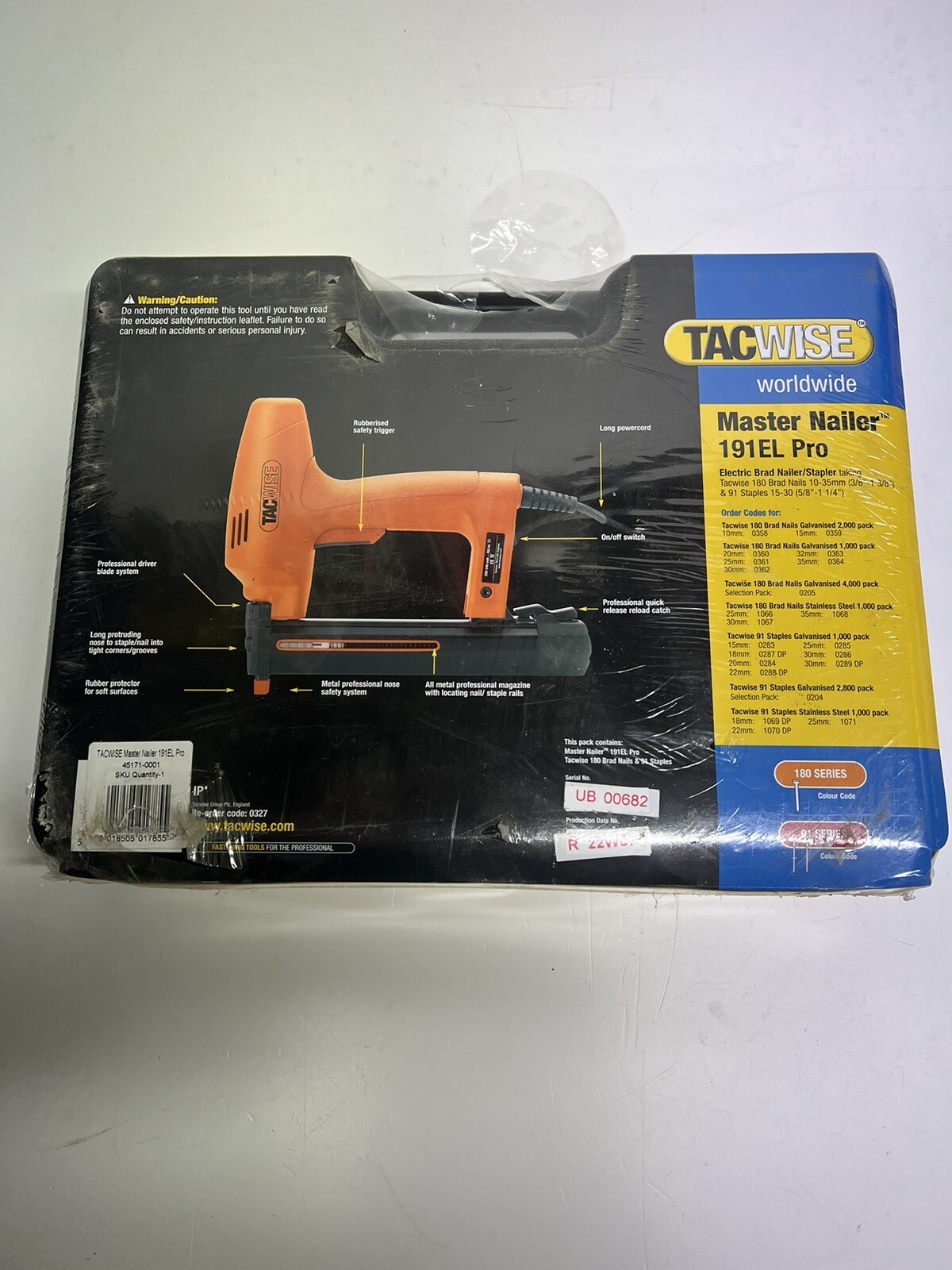 Tacwise Master Nailer 191EL Pro 240V Nail and Stapler Gun stables