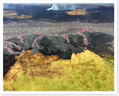 Kilauea Volcano Fissure 8 Lava Levee Wall Overflow 2018 Silver Halide Photo