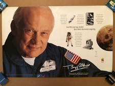 APPLE COMPUTER EDUCATIONAL BUZZ ALDRIN POSTER 1996 MACINTOSH RAINBOW LOGO RARE