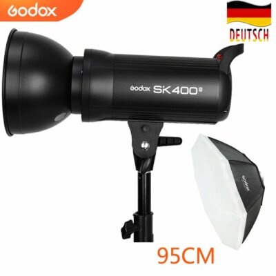 DE Godox SK400II 2.4G 400Ws Studioblitz Blitzger?t +95CM Bowen mount Softbox