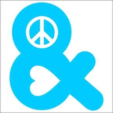 Peace & Love Vinyl Decal / Sticker 2(TWO) Pack