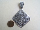 Vintage 925 Sterling Silver Filigree Pendant 11.7 Grams — photo 6