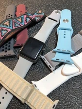 Apple Watch Lot 7000 Series 38mm Aluminum SMART WATCH For PARTS/REPAIR w/Bands