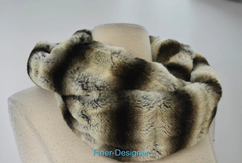 KATE SPADE NEW YORK snood sombreros fuera CARRIAGE HOUSE Infinity bufanda de piel sintética NUEVO Foto 4 de 4