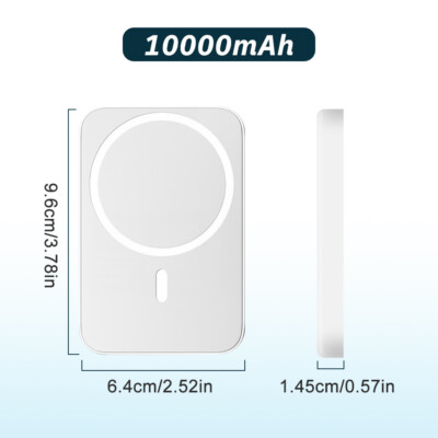 Magnetic Wireless Power Bank Backup Portable Fast Charger for iPhone 15/14/13/12