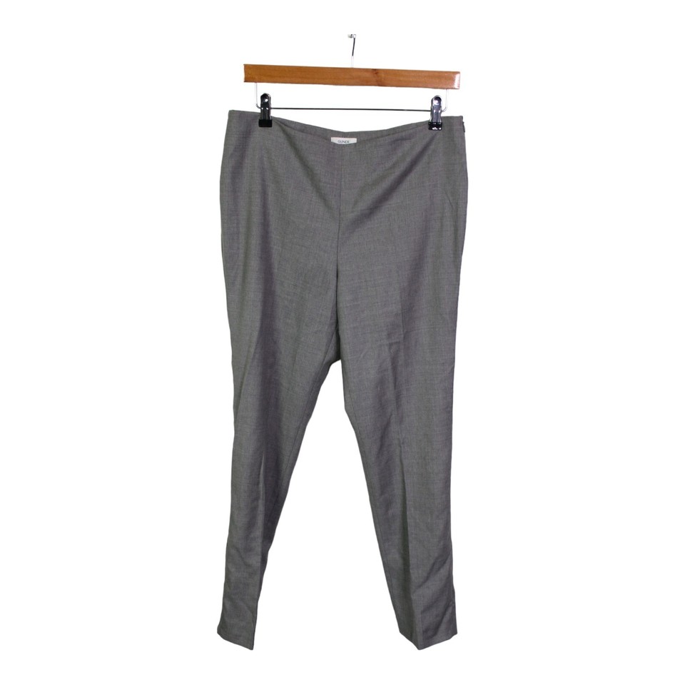 Gunex Lightweight 100% Virgin Wool Fabric Pants Size IT 46 AU 14 Solid Grey Flaw