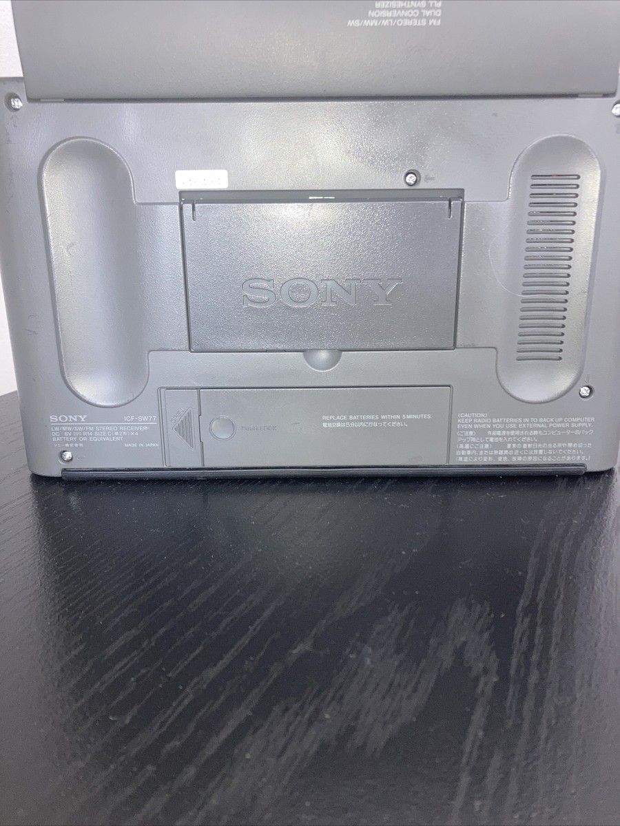 RÉCEPTEUR SONY ICF-SW77 World Band Radio BCL vintage avec manuel testé
