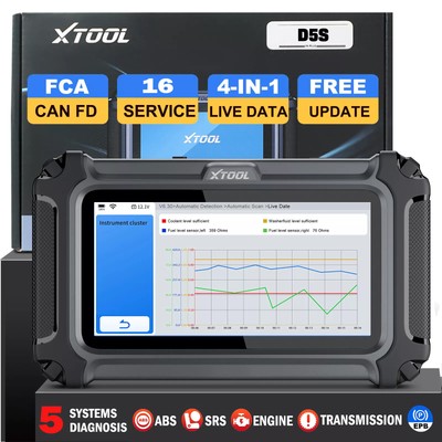 XTOOL D5S KFZ OBD2 Diagnose Profi Auto Scanner 5 System 16 Services TPMS EPB SRS