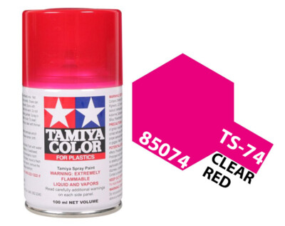 Tamiya 85074 TS-74 Clear Red Lacquer Spray Paint 100ml - US