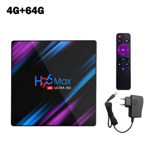 H96MAX Android 10 64GB ROM 4GB RAM 4K WIFI Netzwerk Media Player TV BOX EU Plug - Bild 2 von 11