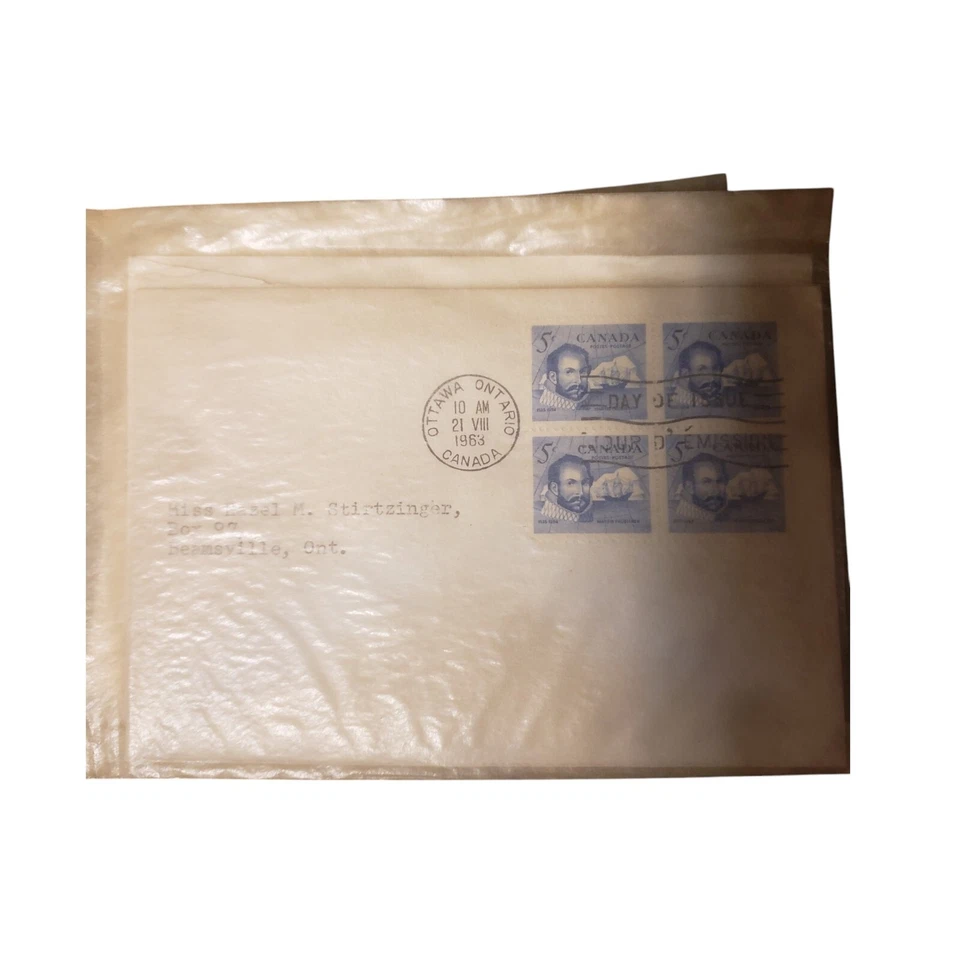 Vintage 1960s Canada Post First Day Cover W/ Stamps Book Collection 1961-1968 - Image 4 of 4