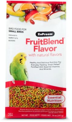 ZuPreem FruitBlend Premium Daily Bird Food Small Birds Parakeet Budgie Parrotlet