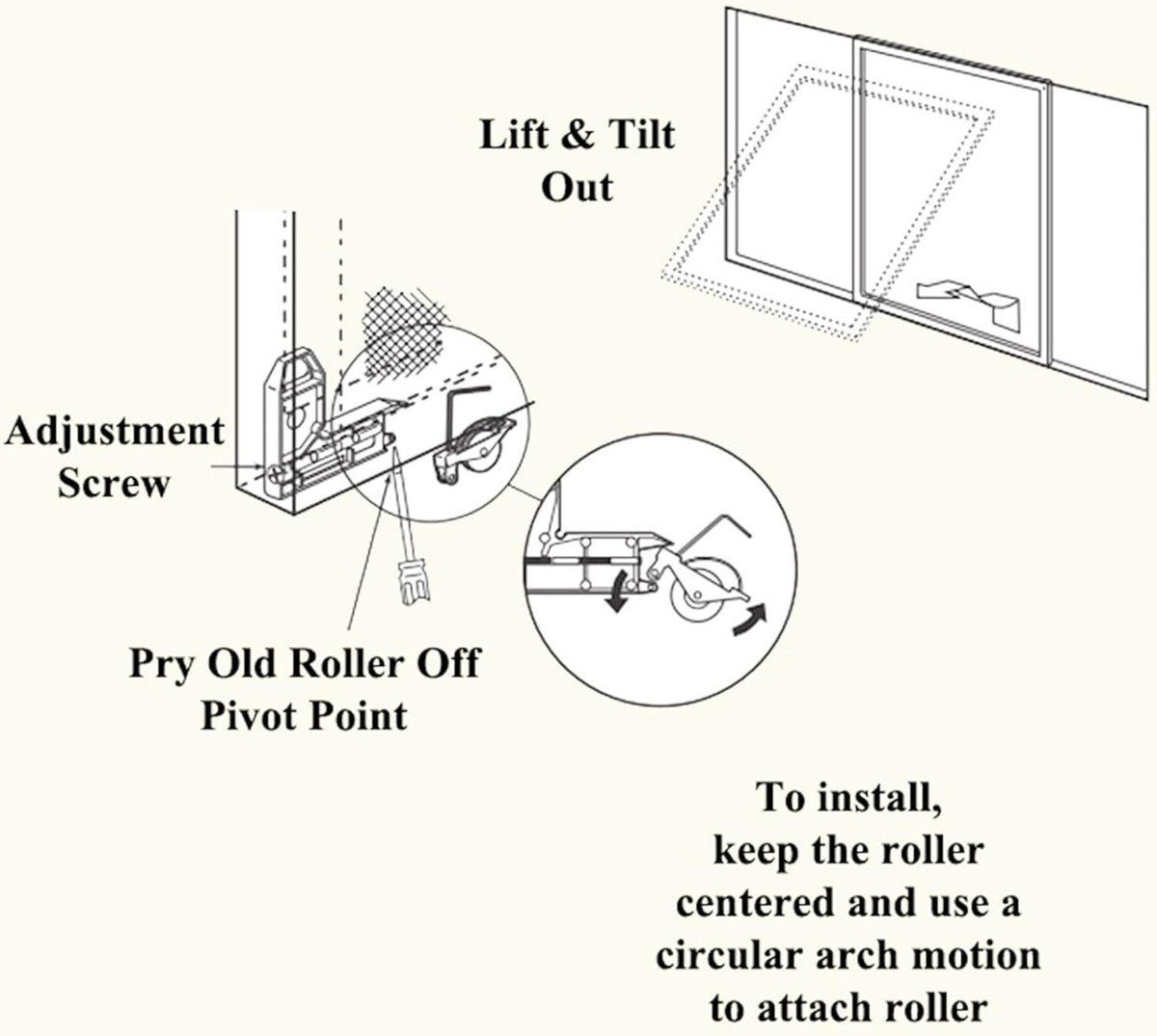4-Pack Sliding Screen Door Roller & Spring Set - 1 Inch Stainless Steel, V-Style Tension Spring, Quiet Ball Bearing - View #12