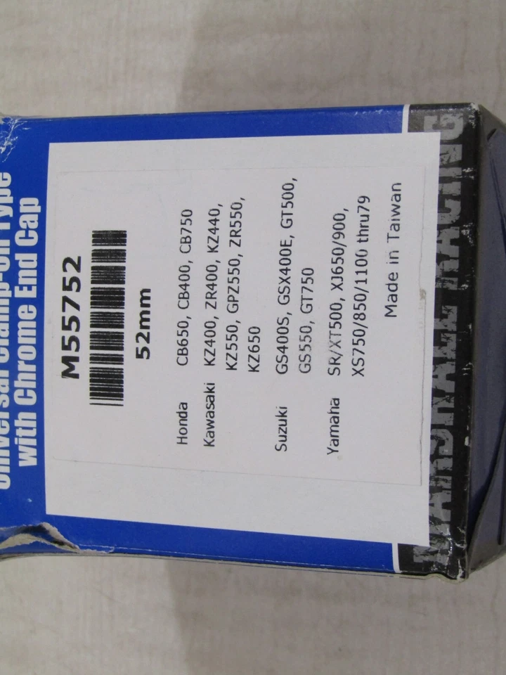 EMGO MARSHALL UNIVERSAL CLAMP ON AIR FILTER 52MM CHROME M55752 HONDA KAWASAKI - Image 3 of 3