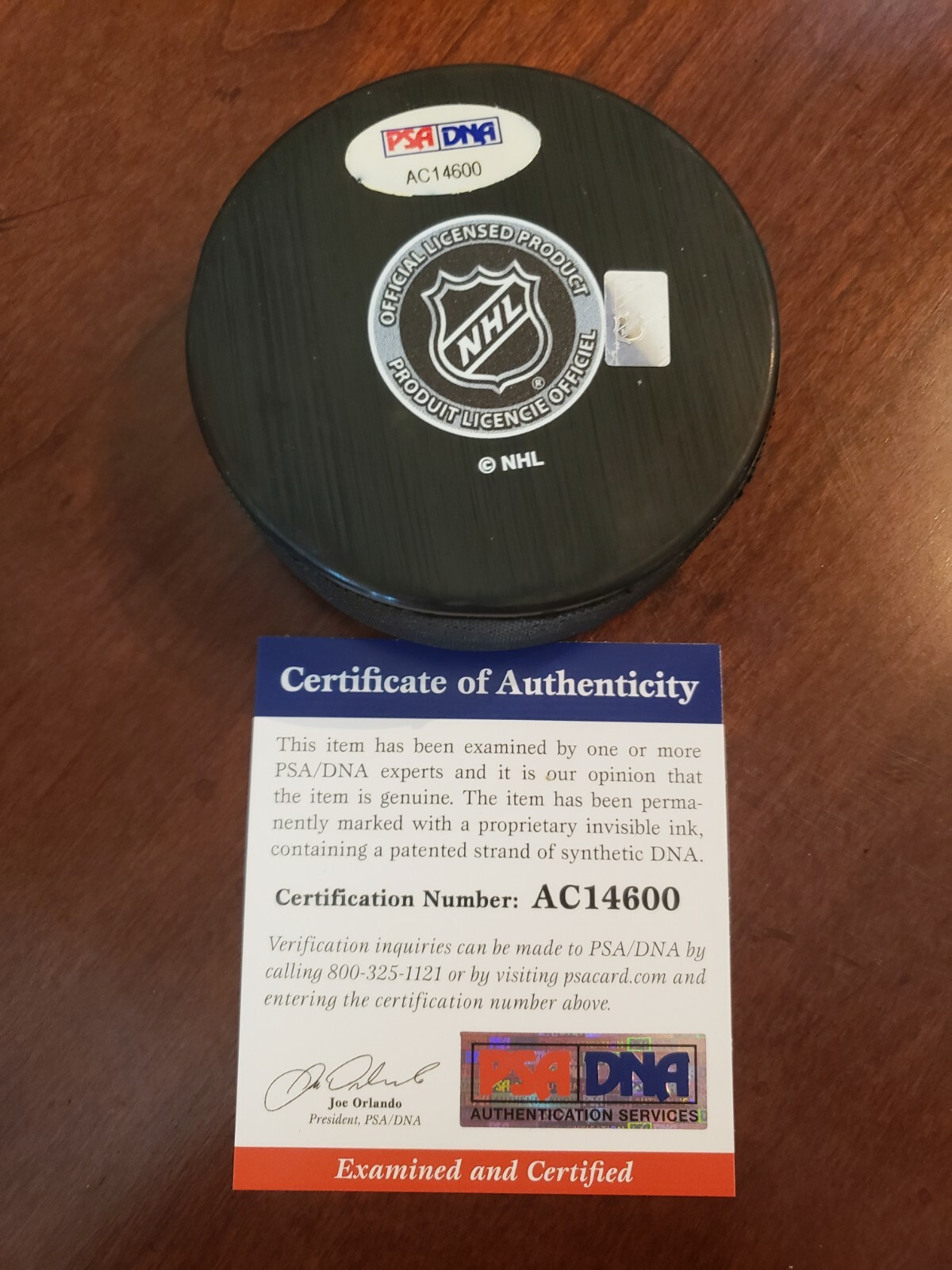 BRETT HULL AUTOGRAPHED ST LOUIS Mail order cheap BLUES DNA PSA CERTIFIED  PUCK AC1