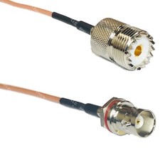 RG316 SO239 UHF Female to BNC FEMALE SM BULKHEAD RF Cable Rapid-SHIP LOT