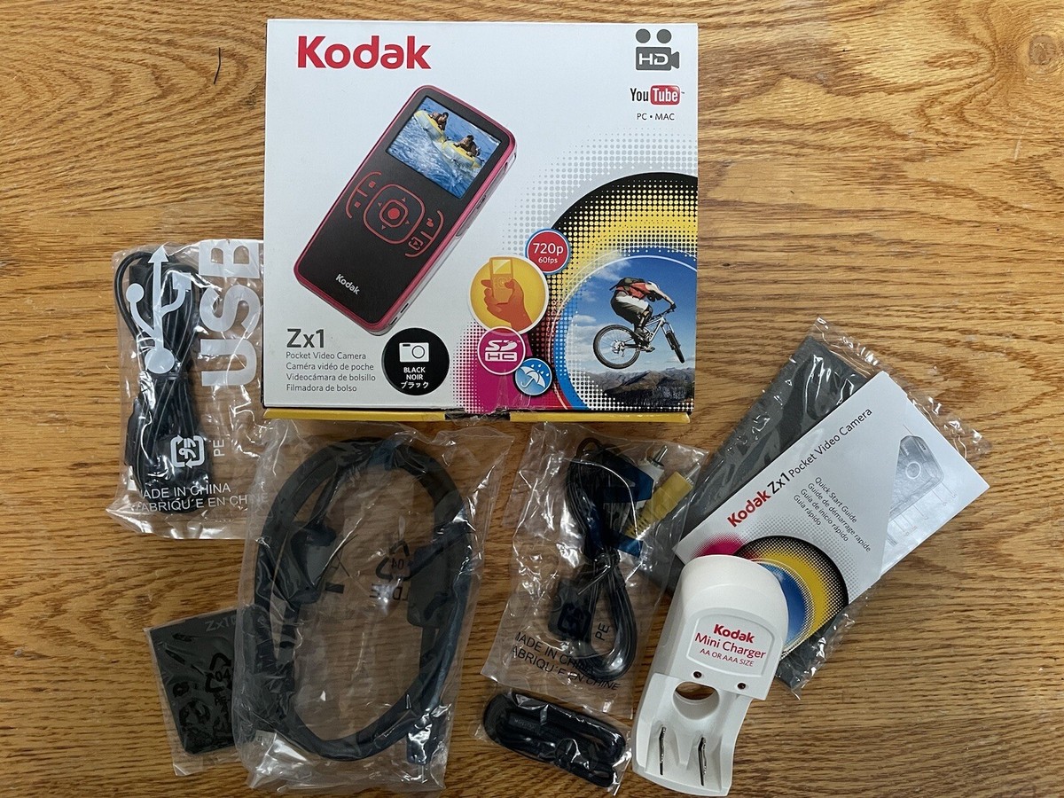 コダックさん専用 Kodak Zx1 Camera PARTS: Box + USB + AV TV Video + HDMI + Battery