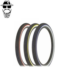 Original Lowrider Tire 20" x 1.75" HF-120A Black/White Sidewall Line Mini Brick.