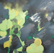 Abstract oil painting portrait