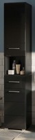 Badschrank Hochschrank Schwarz Hochglanz Badezimmer Schrank Mit Schublade Leon