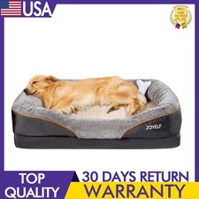 Xl Memory Foam Dog Bed Orthopedic Sofa Removable Washable Cover Breathable Grey