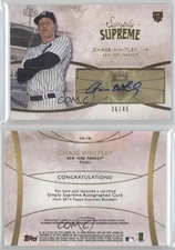 2014 Topps Supreme Simply Green /45 Chase Whitley #SSU-CW Rookie Auto RC