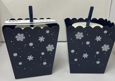 Zak! Holiday Snack N' Sip Set Straw Lid Tumbler Popcorn Bucket Blue Target NEW
