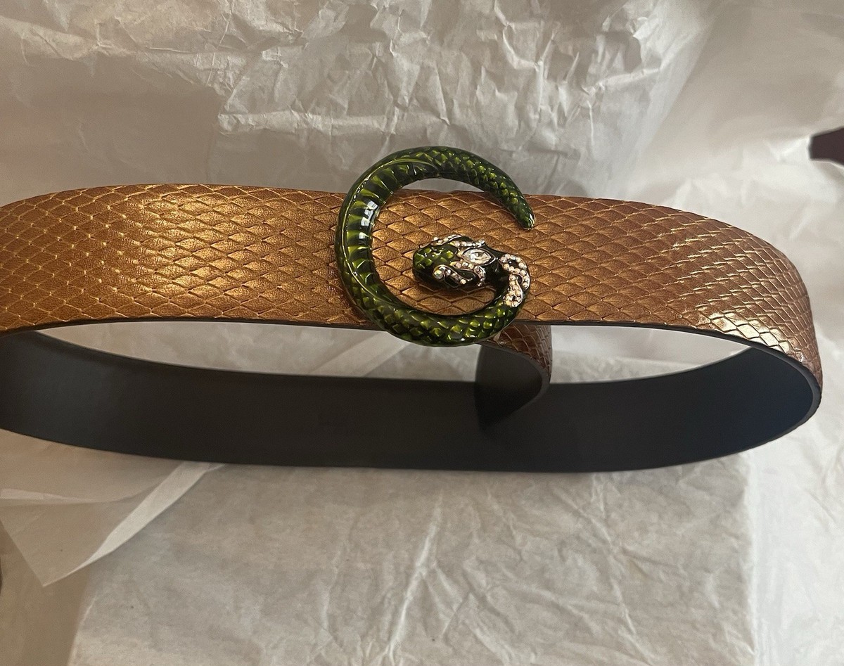 Rare! Tom Ford For GUCCI Belt SNAKE Jeweled Buckle 75 30 Fashion
