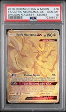 Pokemon Ultra Necrozma Gx Dragon Majesty 78/70 Secret Rare PSA 10 Gem Mint