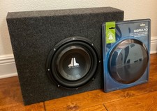 JL Audio 10W1v3-4 10" 4-ohm subwoofer in Sealed Enclosure with Mesh Grille Cover