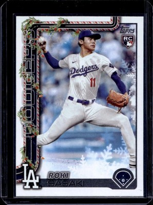 2025 Topps Holiday Roki Sasaki RC Rookie #H23 Dodgers
