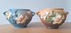 PAIR of Roseville Pottery Magnolia Vases # 665-3 c. 1943 Great Condition!